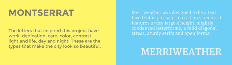 Gewilde kombinasie van Google-lettertipes - Montserrat met Merriweather