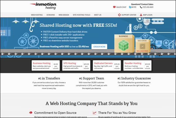 Ndërmarrja më e mirë në internet me re cloud # 3 - InMotion Hosting