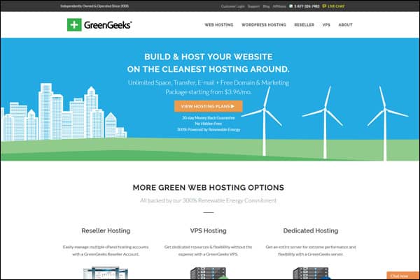 最佳Drupal虚拟主机公司＃4-GreenGeeks
