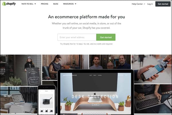 Meilleure entreprise de plateforme de commerce électronique hébergée n ° 2 - Shopify