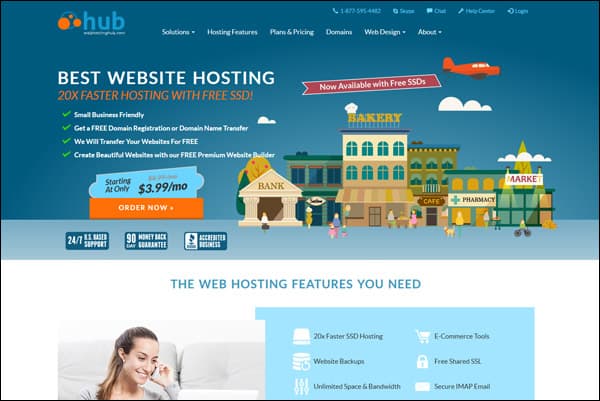 最佳共享Web托管公司＃3-Web Hosting Hub