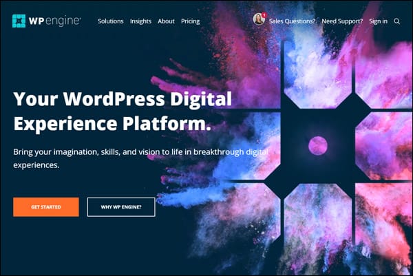 Najbolja WordPress web hosting tvrtka br. 3 - WP Engine