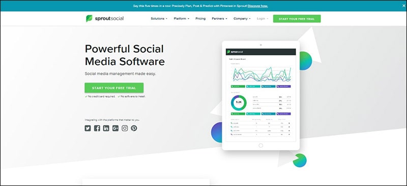 SproutSocial екранна снимка