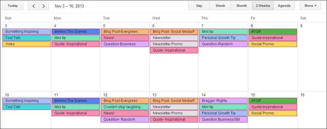 Συμβουλή Facebook: Δημιουργήστε ένα ημερολόγιο περιεχομένου για δημοσίευση