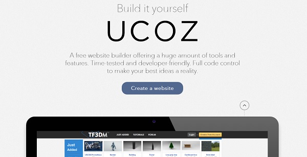uCoz - เครื่องมือสร้างเว็บไซต์ชุมชนเกมฟรี