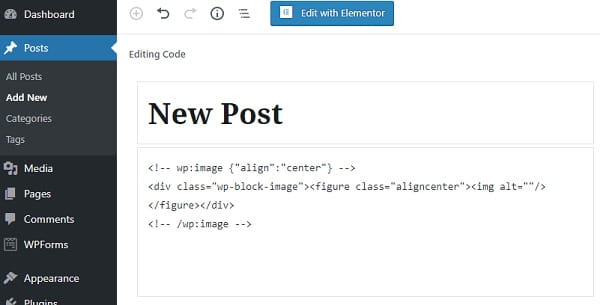 Ang WordPress Post ng Bagong Code Editor