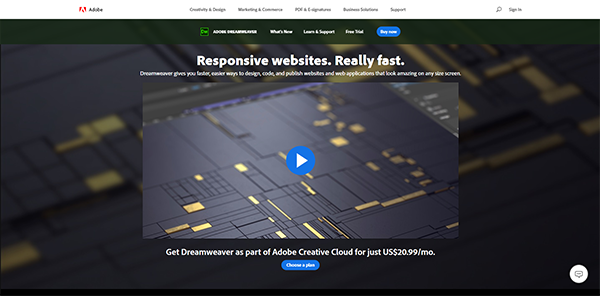 Dreamweaver - инструмент для автономного веб-дизайна и разработки