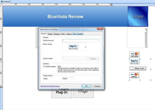 Bluevoda eCommerce პარამეტრები