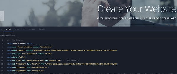 Novi Builder Code Editor