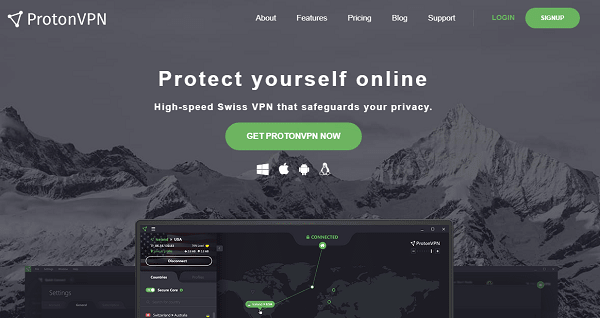 ProtonVPN - бесплатный план без затрат